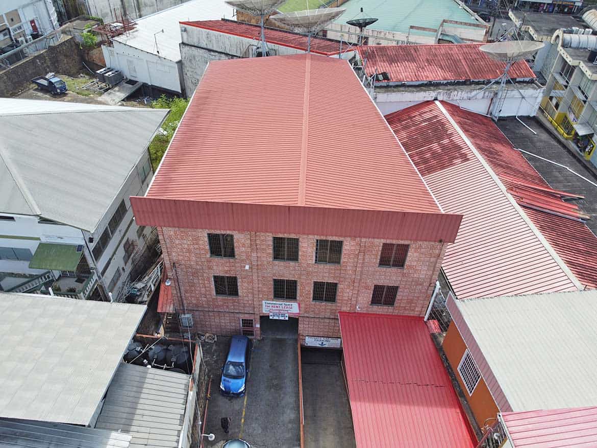 Cornerstone™ Building on St James Street Cornerstone- Aerial view of Cornerstone™ building on St James Street with surrounding structures.