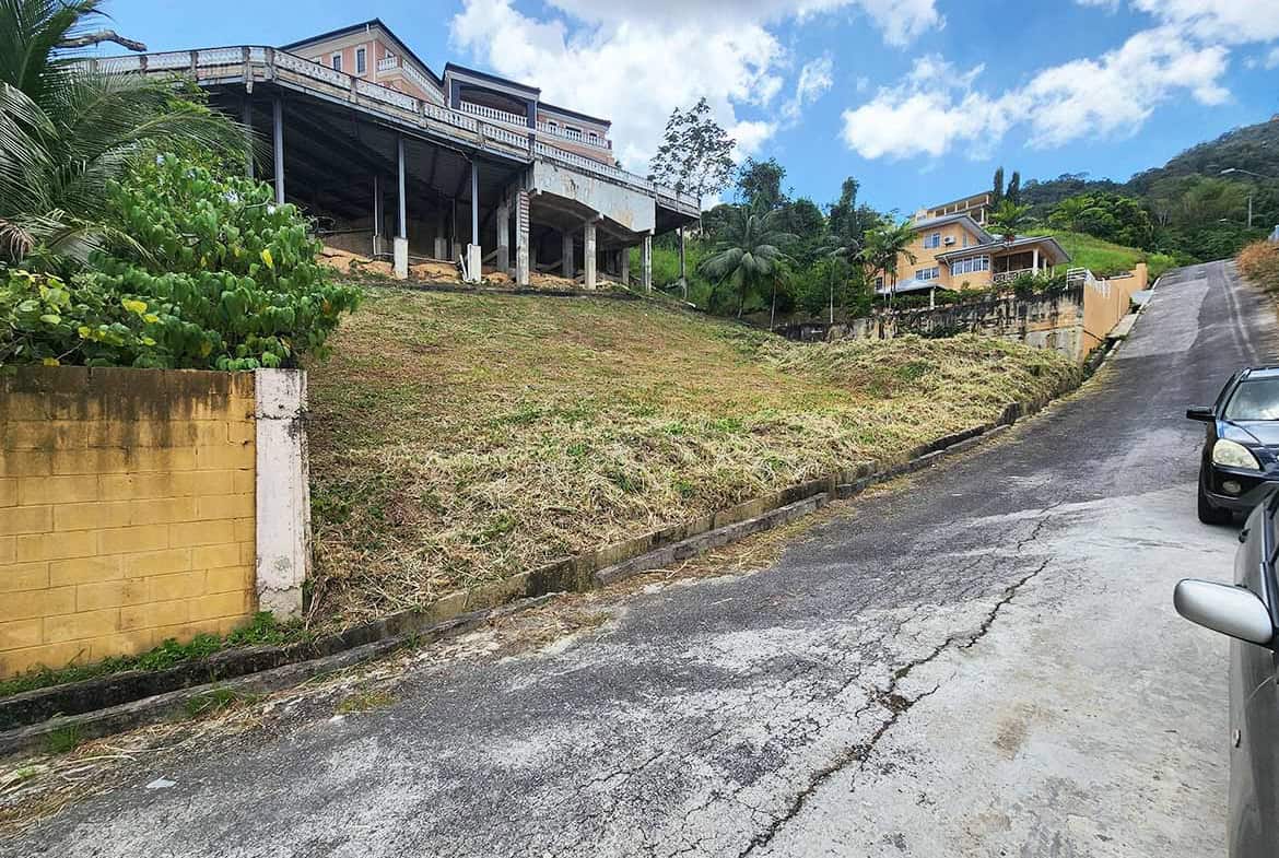 Cornerstone- Steep street with houses and lush greenery in Graceland Heights.