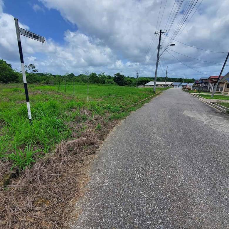 Cornerstone- Empty street in Jai Court, Brazil with houses and power lines.