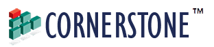 Cornerstone- Cornerstone™ logo with header design for website branding.