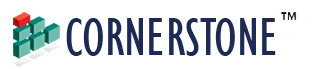 Cornerstone- Cornerstone™ logo with header design for website branding.