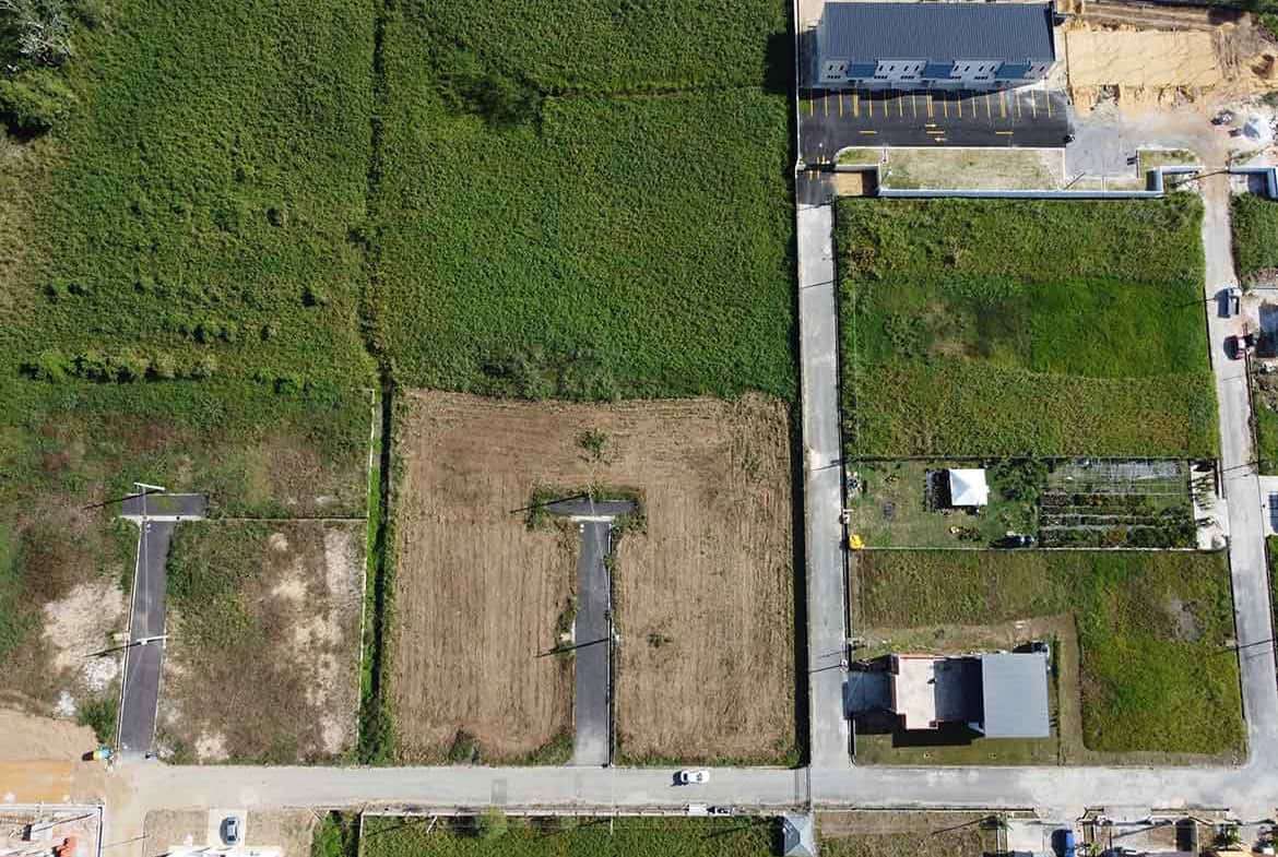 Cornerstone- Aerial view of residential and commercial plots on St Louis Dr, Longdenville.