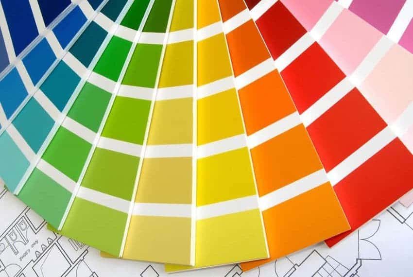 Cornerstone- Color swatch fan deck with vibrant paint colors for home decor.
