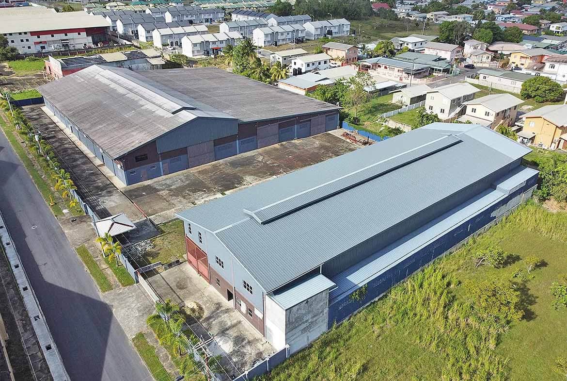 Cornerstone- Aerial view of Cornerstone™ industrial warehouse at e TecK Building, O'meara.