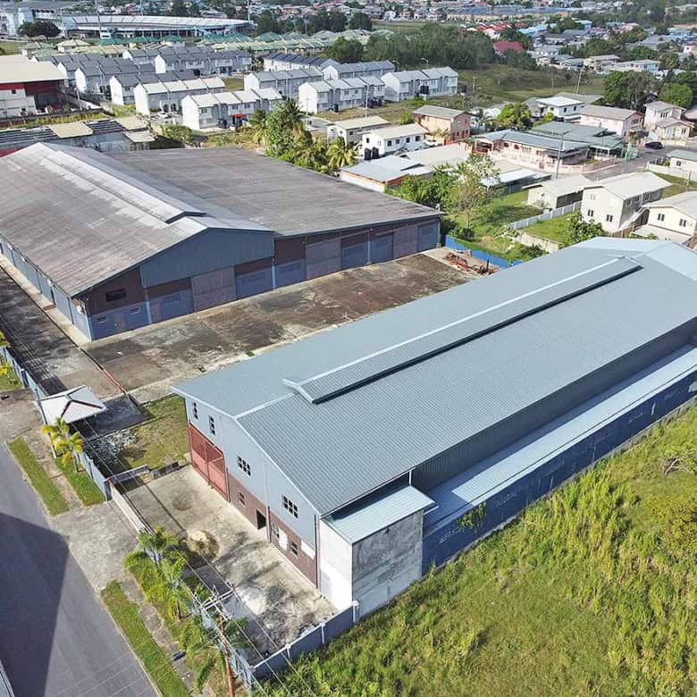Cornerstone- Aerial view of Cornerstone™ industrial warehouse at e TecK Building, O'meara.