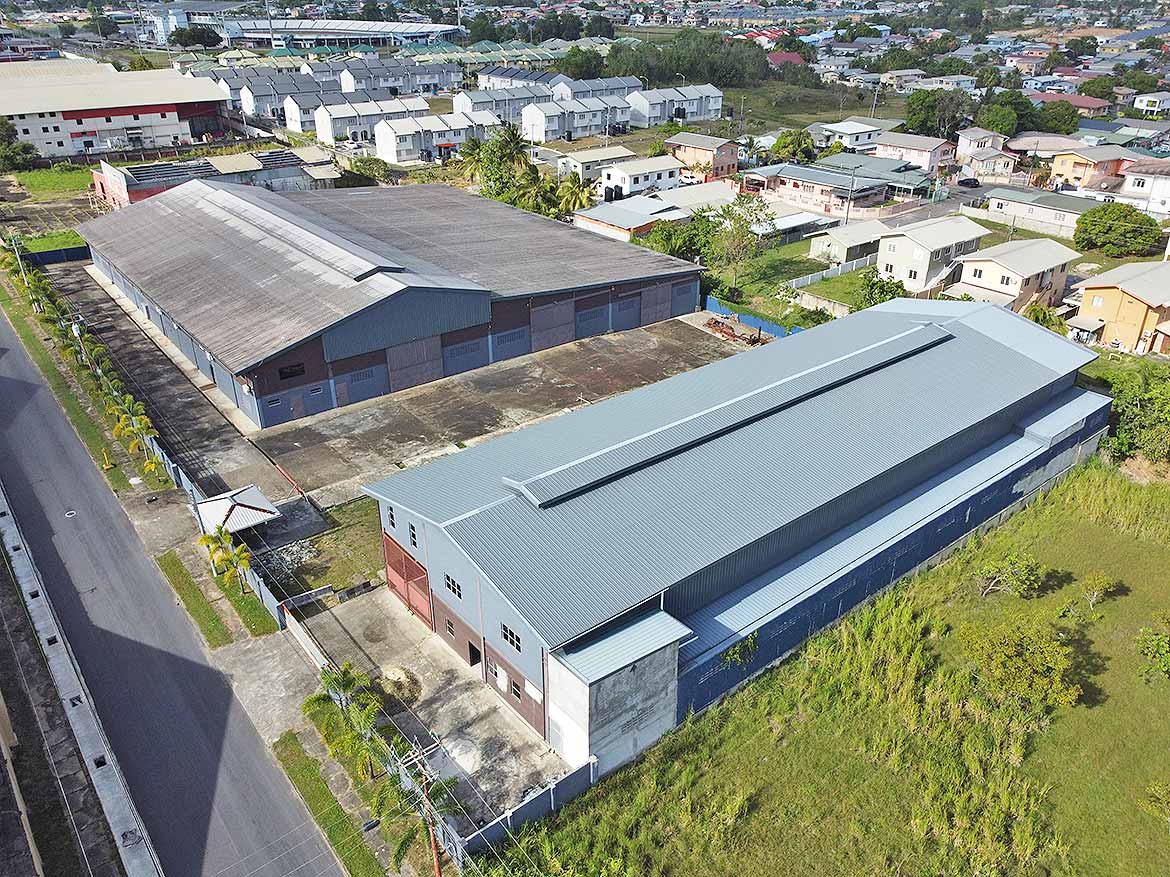 Cornerstone- Aerial view of Cornerstone™ industrial warehouse at e TecK Building, O'meara.