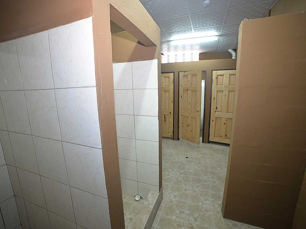 Cornerstone™ e TecK Building Restroom Cornerstone- Restroom stalls at e TecK Building O'meara by Cornerstone™.