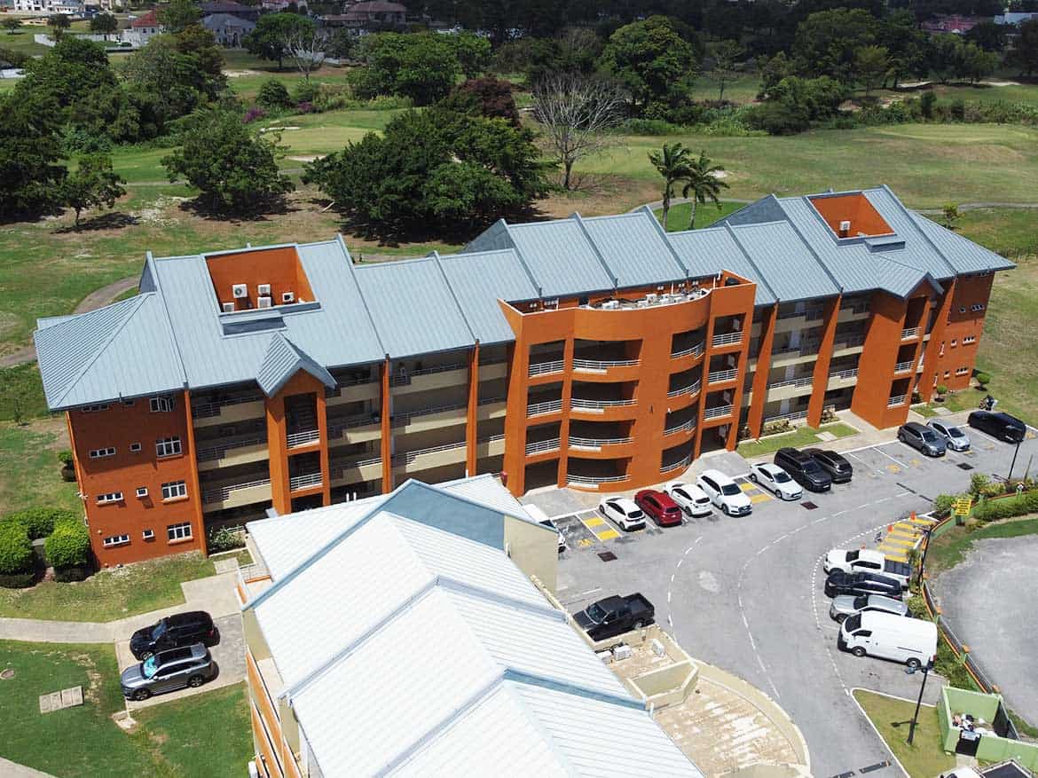 EastGate on the Greens A2B Aerial view of EastGate on the Greens residential complex with parking lot.