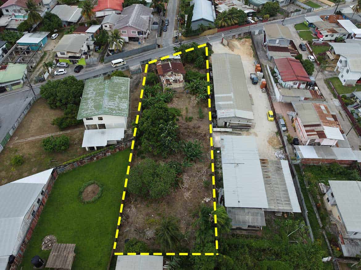 Cornerstone™ Property on St Lucien Road Cornerstone- Aerial view of a property on St Lucien Road with outlined boundaries.