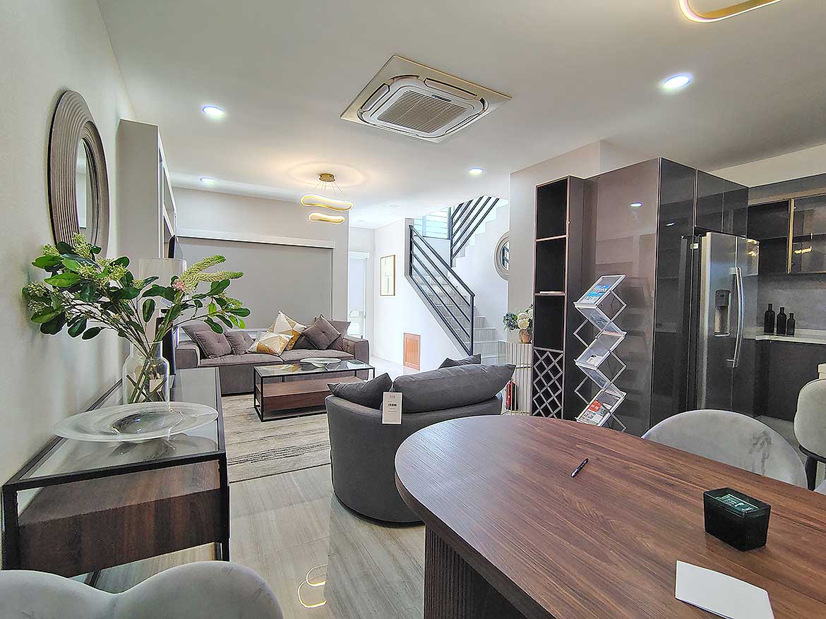 Elegant Living Room at Ella Vista Gardens Modern living room with stylish furniture and decor at Ella Vista Gardens.