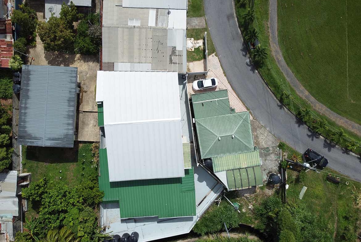 Cornerstone- Aerial view of Cornerstone™ apartment building and surrounding area.